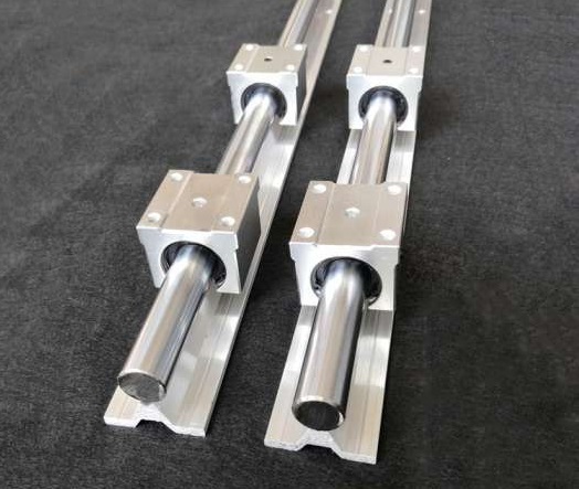 Bộ 2 thanh ray trượt có đế ø12-dài 1.5m + 4 con trượt khuyết sbr12uu