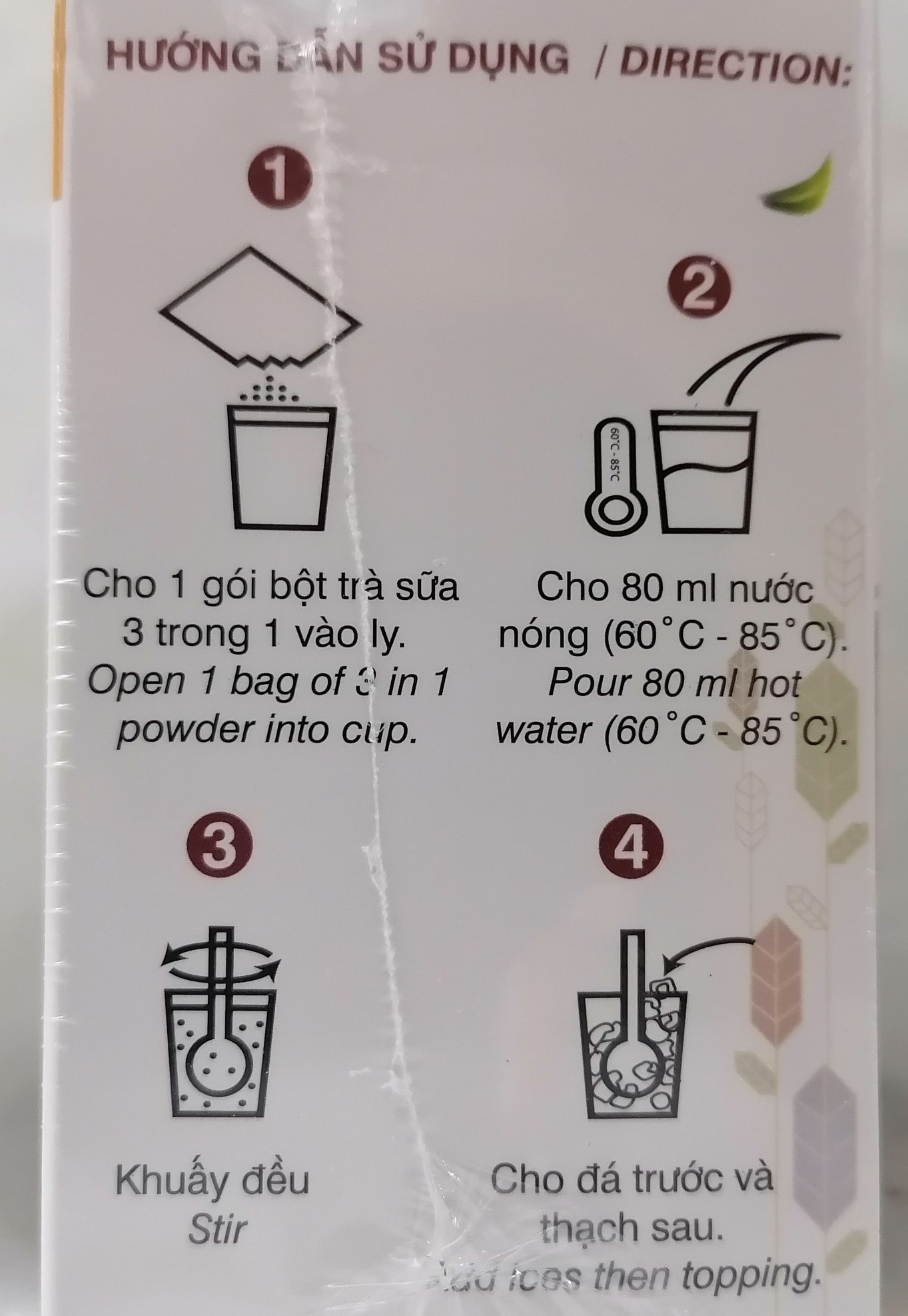 [Hộp 400g – 3 IN 1] TRÀ SỮA TRÂN CHÂU [VN] WANGCHA Milk Tea