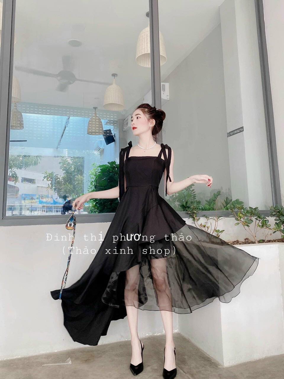 [HCM]HOT Đầm xòe 2S lụa phối voan kiếng 2 lớp cực sang chảnh ( Tặng kèm phụ kiện NB Jewerly )