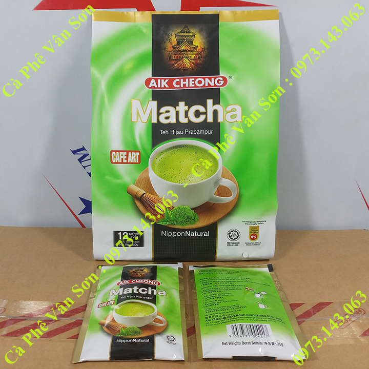 Trà Sữa Matcha Aik Cheong bịch 300g (12 gói x 25g)
