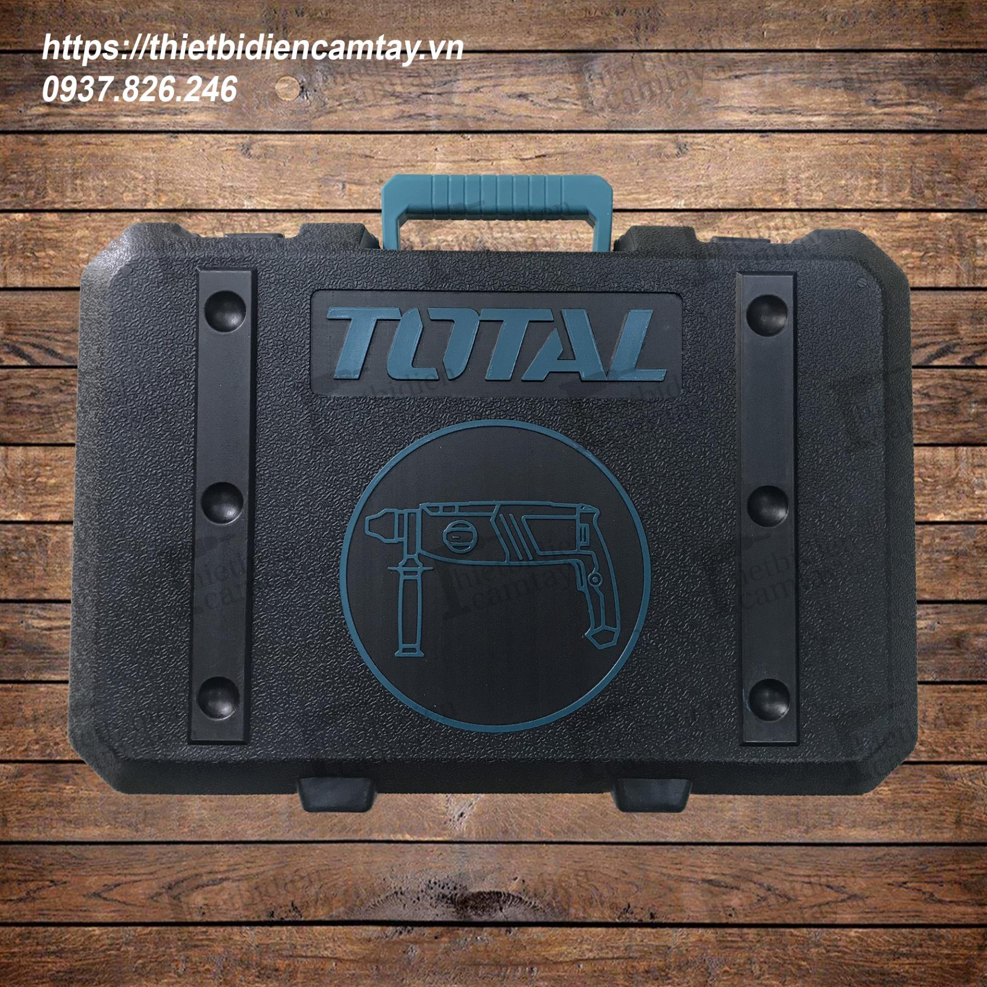 [HCM]Máy khoan đục (3 chức năng) Total TH308268-2 800W (Tặng kèm 3 mũi khoan bê tông 2 mũi đục 1 đầu khoan 13mm thay thế ).