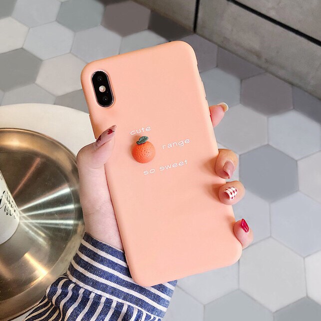 Ốp Lưng Iphone TPU gắn Trái Cây (Gắn Nổi) - Cực CUTE