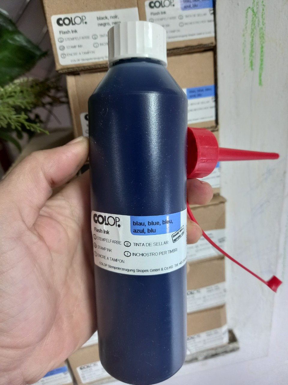 Mực dấu Flash dung tích 250ml dùng cho con dấu thẩm thấu (  COLOP)