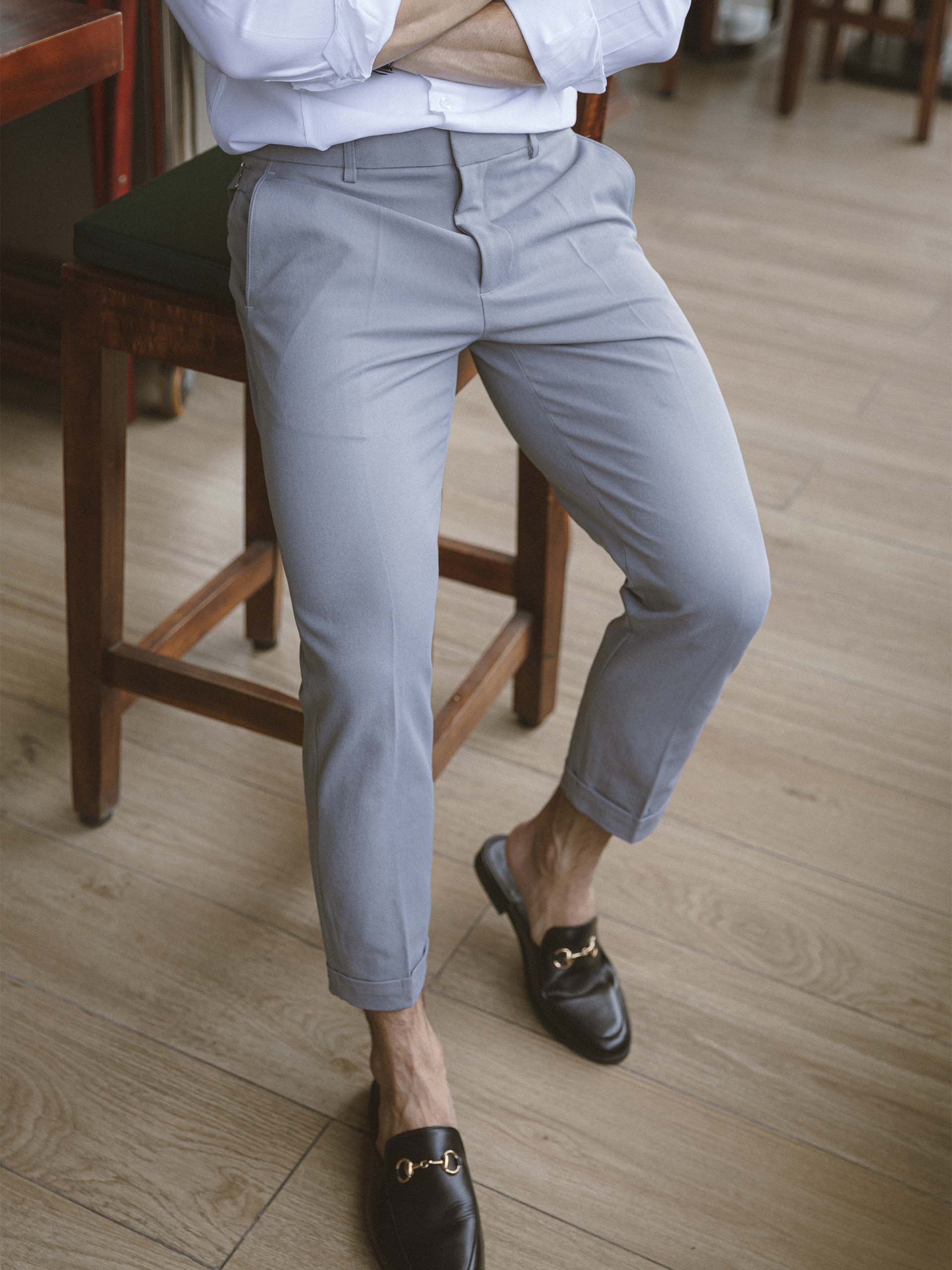 Quần Tây Nam CroppedFit Low Side Tab , QT001705_SOMEHOW