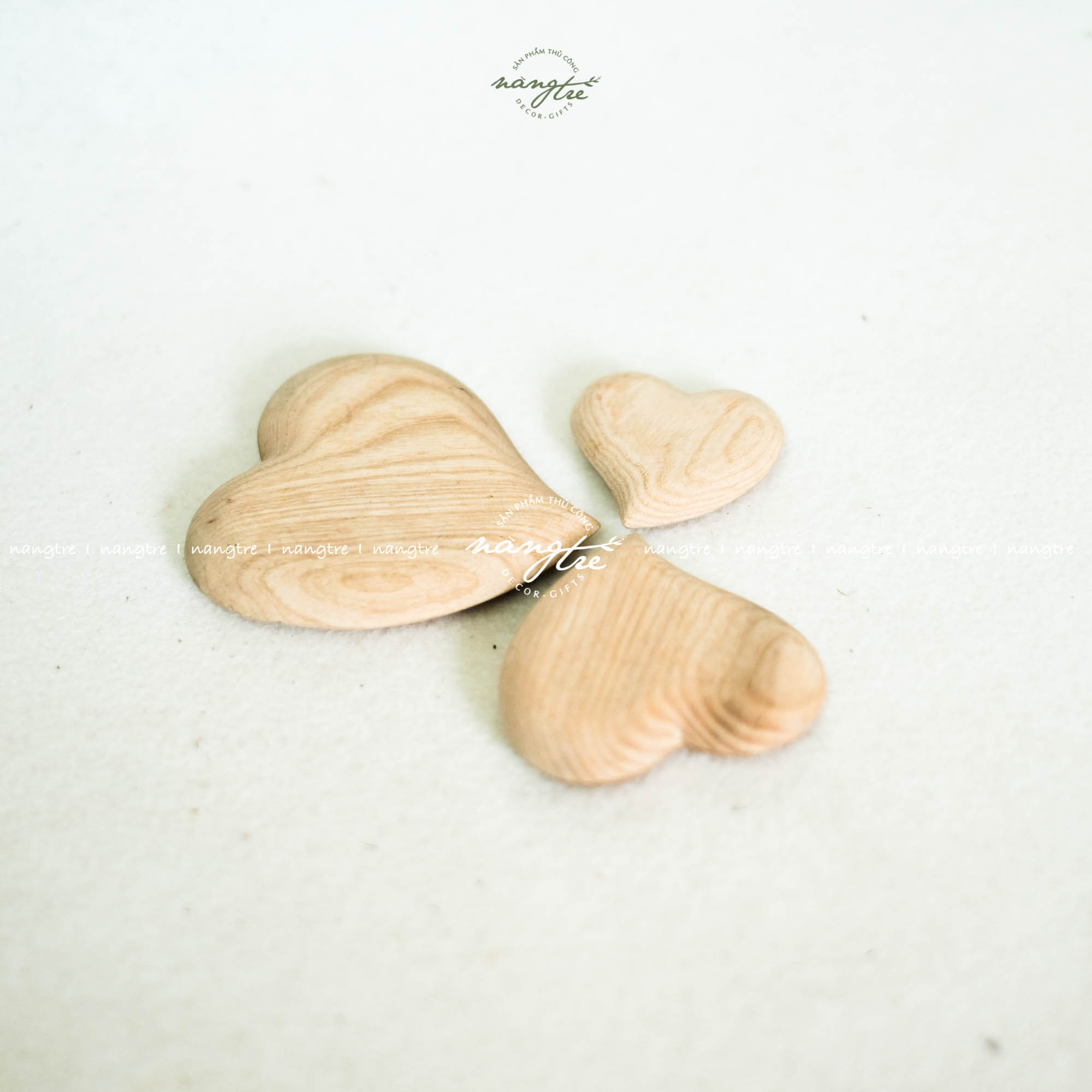 [HCM]Trái tim gỗ trang trí - trái tim gỗ handmade