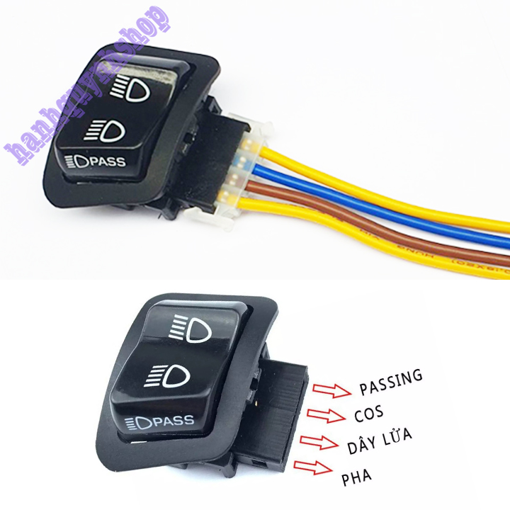 Combo 10 công tắc passing nhấp nháy đèn pha