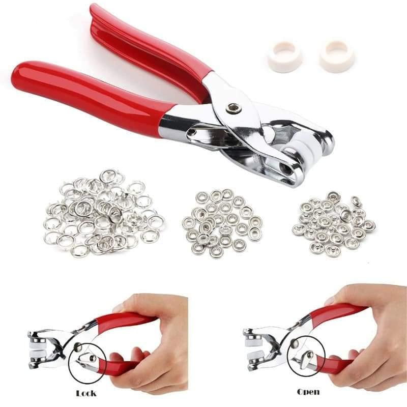Kìm bấm cúc quần áo đa năng , bộ kìm bấm khuy kèm cúc bấm