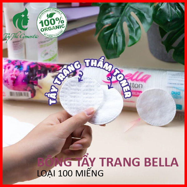 Bông Tẩy Trang Bella Duo Cotton Đủ Size
