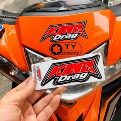 [HCM]COMBO 2 TEM CHỮ KINGDRAG trang trí xe máy cực đẹp