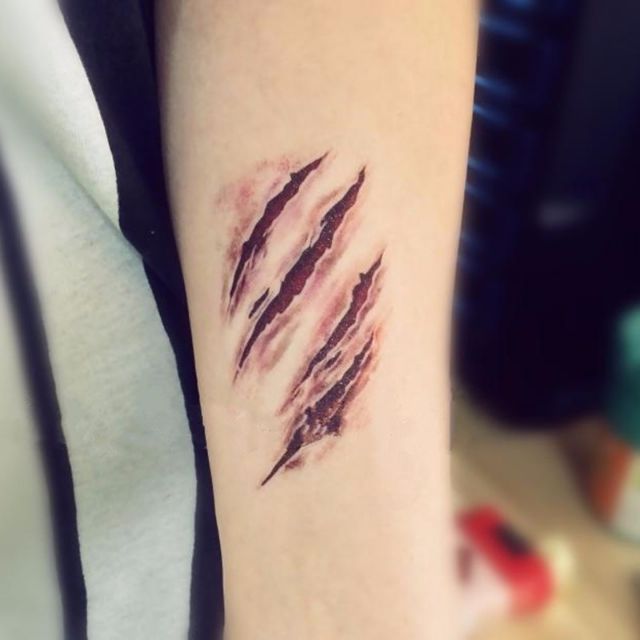 Hình dán tatoo vết thương halloween D18