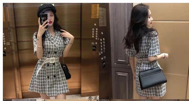 HÀNG NHẬP - ĐẦM VEST CARO CÔNG SỞ THANH LỊCH - D82208