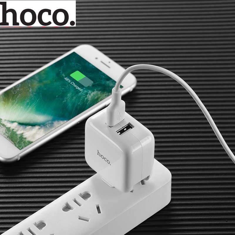 Củ sạc nhanh 2A Hoco C54 2 cổng sạc cho các loại máy ( CHÍNH HÃNG )