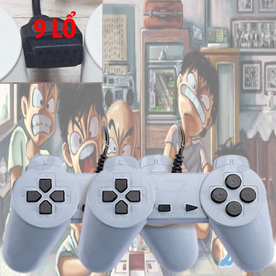 Bộ 2 Tay cầm chơi game điện tử 4 nút 9 lỗ (TD)