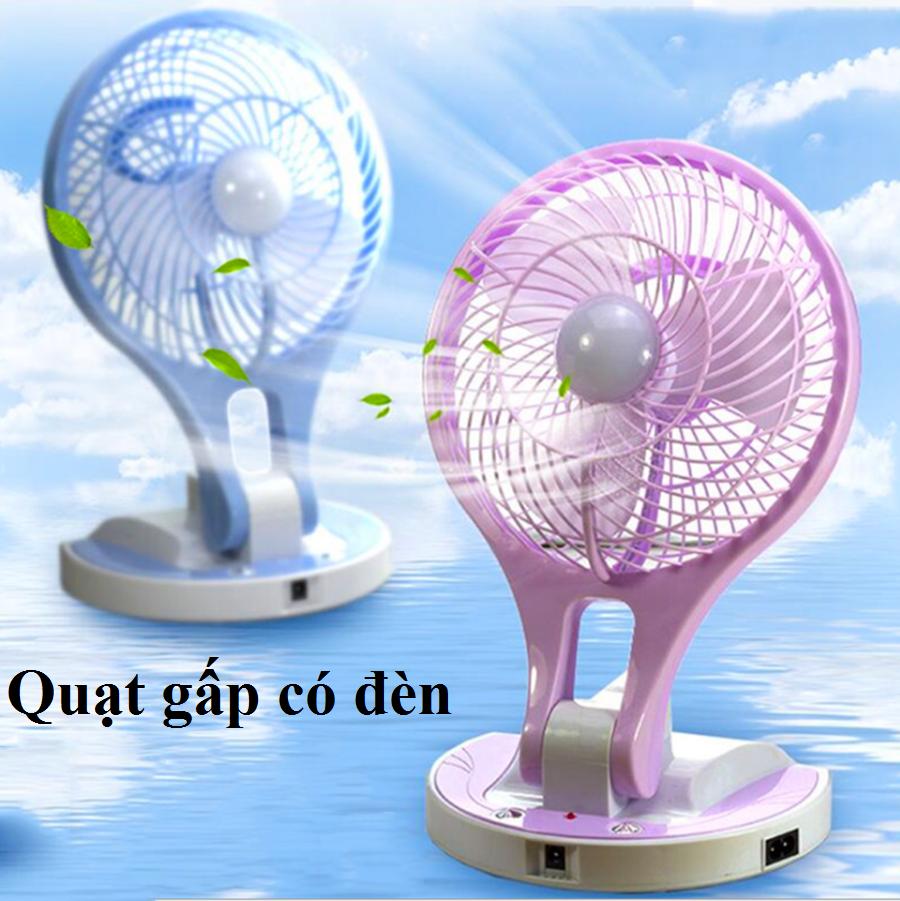 Quat de ban gia re, quat gap gia rẻ, quat de ban kiêm den hoc, Quạt gấp có đèn, quạt với 2 cấp tốc độ có thể điều chỉnh tốc độ ánh sáng có thể kéo dài tối đa 8 giờ. Bảo hành toàn quốc 1 đổi 1 bởi Sun Store