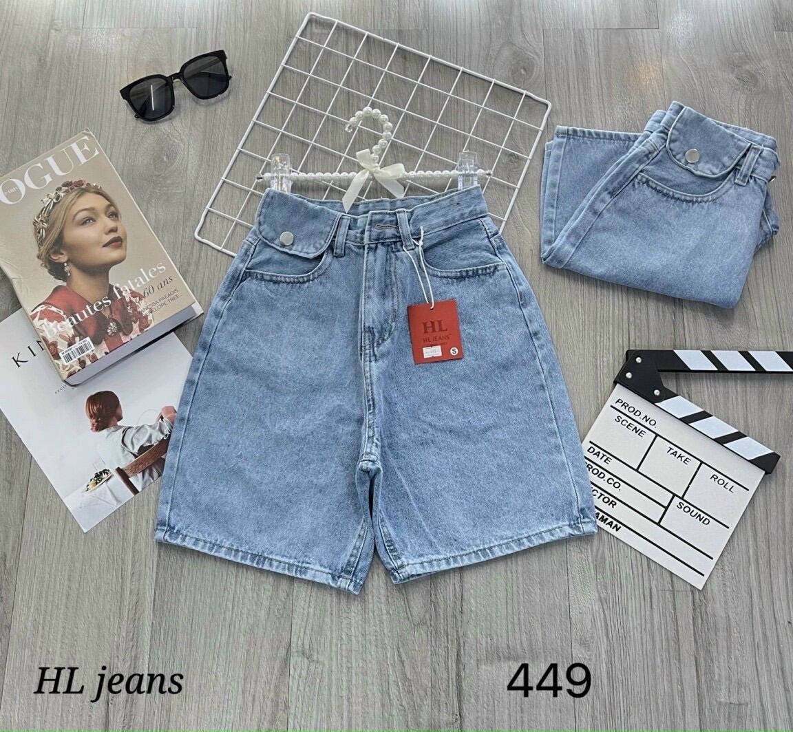 Quần jeans ngố lai cuốn túi nắp