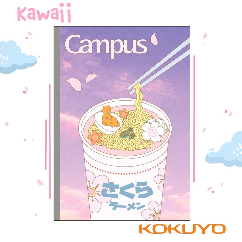 Vở kẻ 4 ly ngang - kẻ ngang có chấm campus kawaii 200 trang khổ a5/b5