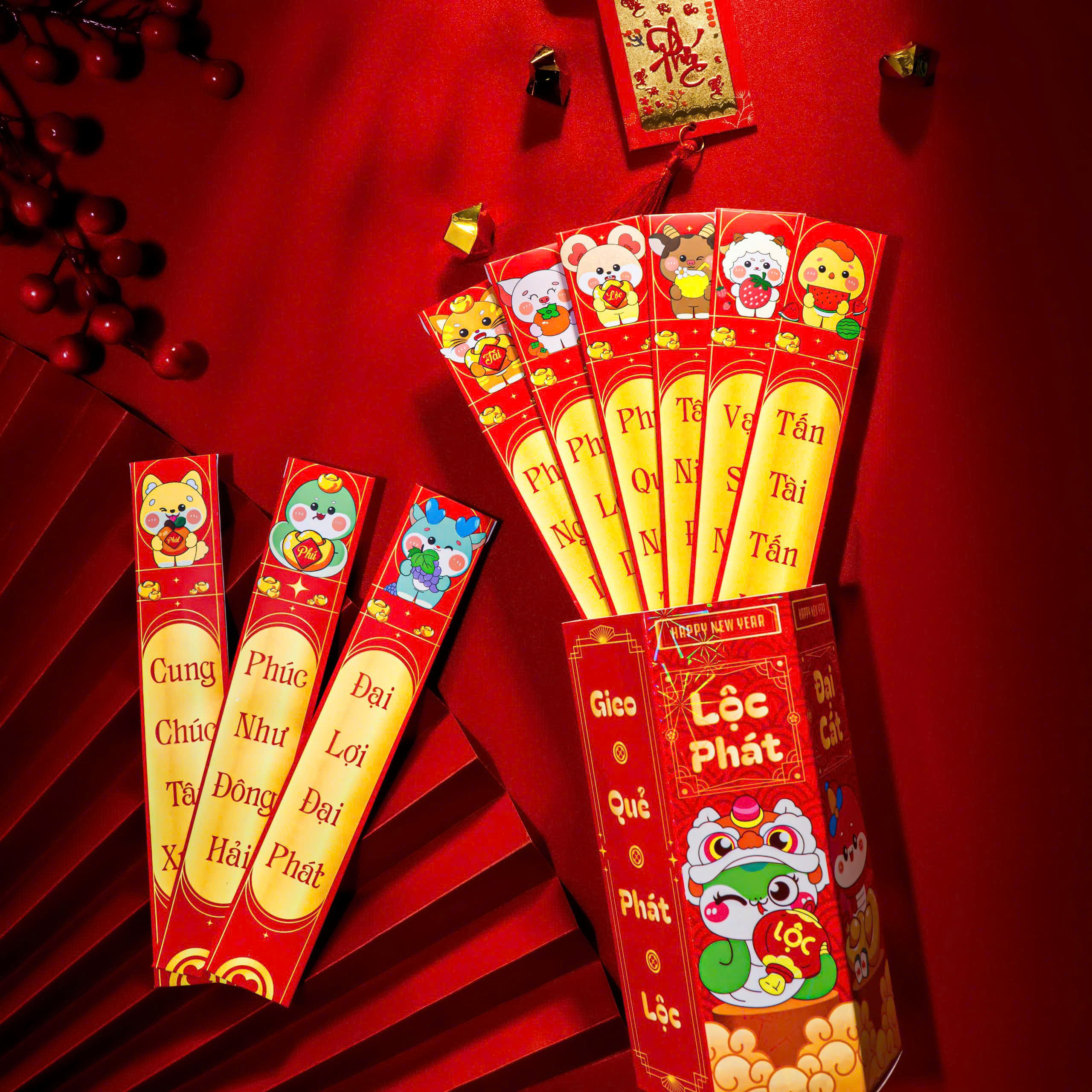  Combo 12 bộ quẻ Bao lì xì gieo quẻ labubu hot nhất 2025 - bao lì xì rút quẻ 12 con giáp may mắn ĐỘC - LẠ lì xì xuân Ất Tỵ 