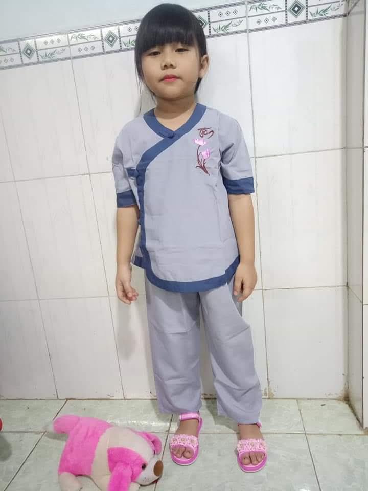 [HCM]Đồ lam đi chùa bé gái Mẫu Tim phối