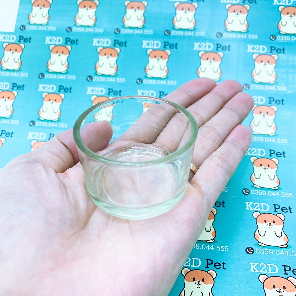 [Hoàn tiền 10%]Bát ăn thủy tinh cho hamster