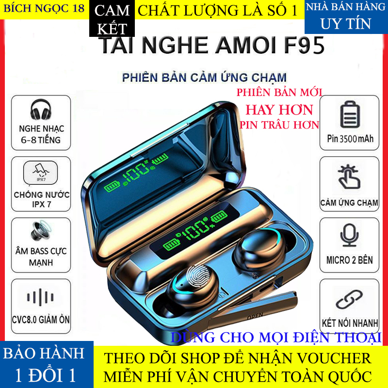 Tai Nghe Bluetooth không dây F9 Pro Max Version 2020, Tai Nghe Không Dây Bluetooth F9 5 Phiên Bản Mới Nhất Chống Nước, Chống Bụi Âm Thanh Hifi Cực Chất, Dùng Cho Androids và IOS