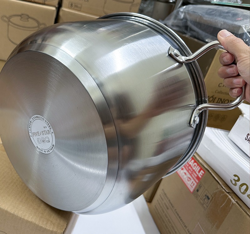 NỒI INOX 3 ĐÁY FIVESTAR 30CM