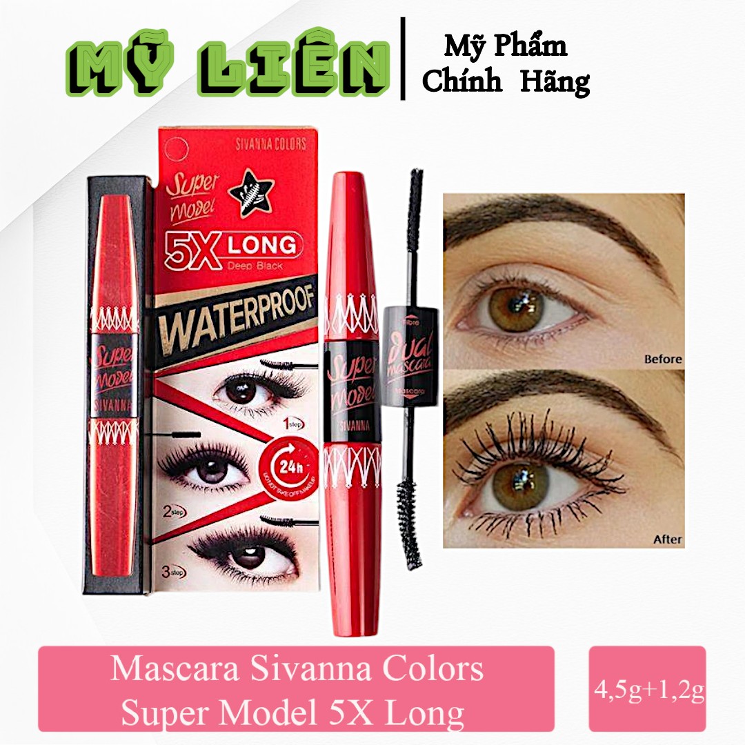Mascara 5X Long Sivanna Thái Lan - sợi nối mi siêu siêu dài