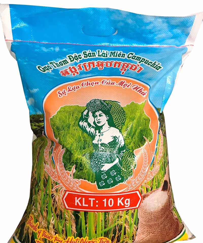 Gạo Thơm Lài Campuchia bao 10KG