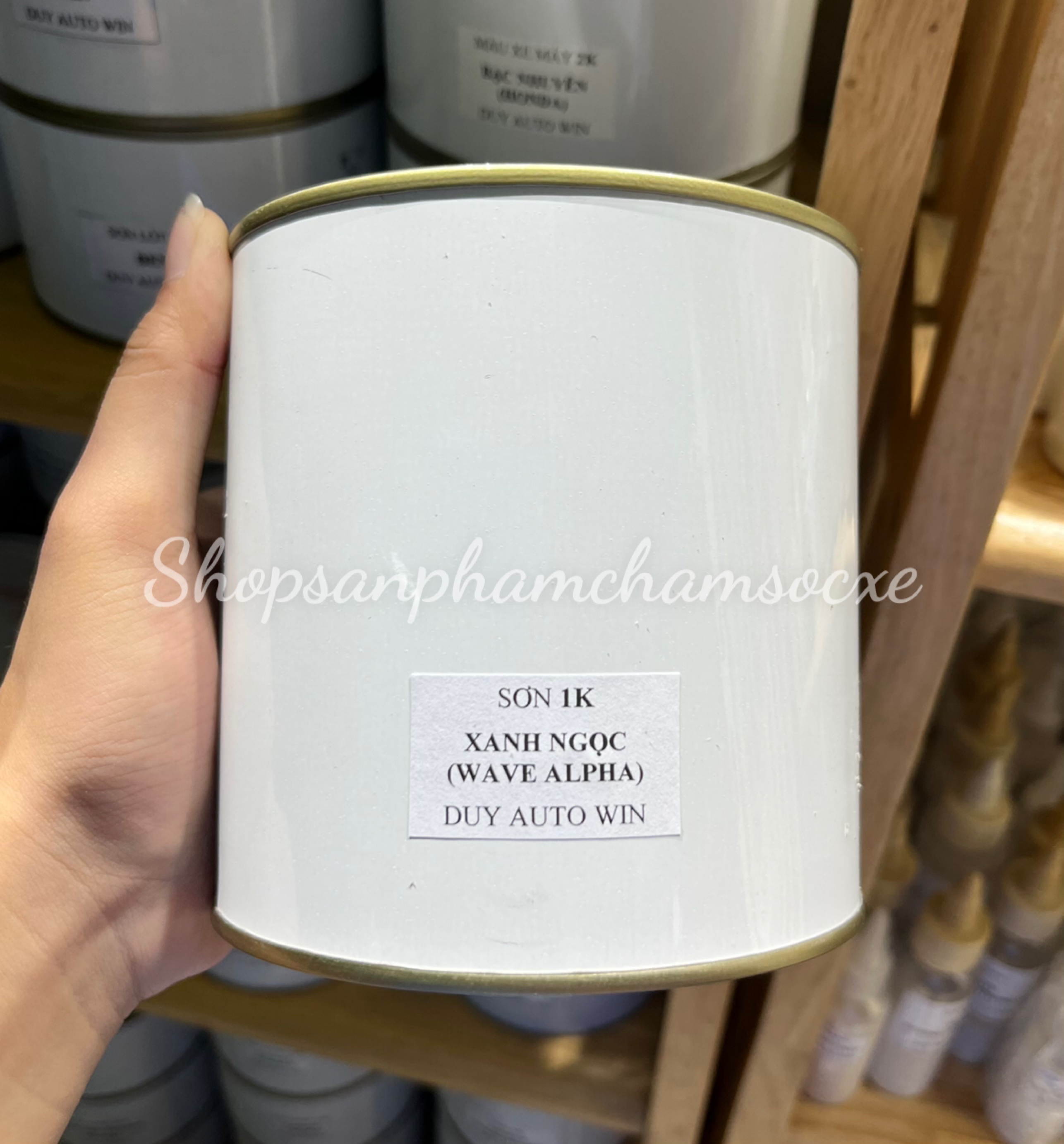 Màu xanh ngọc wave alpha sơn xe máy 1k lon 0.5kg và 1kg