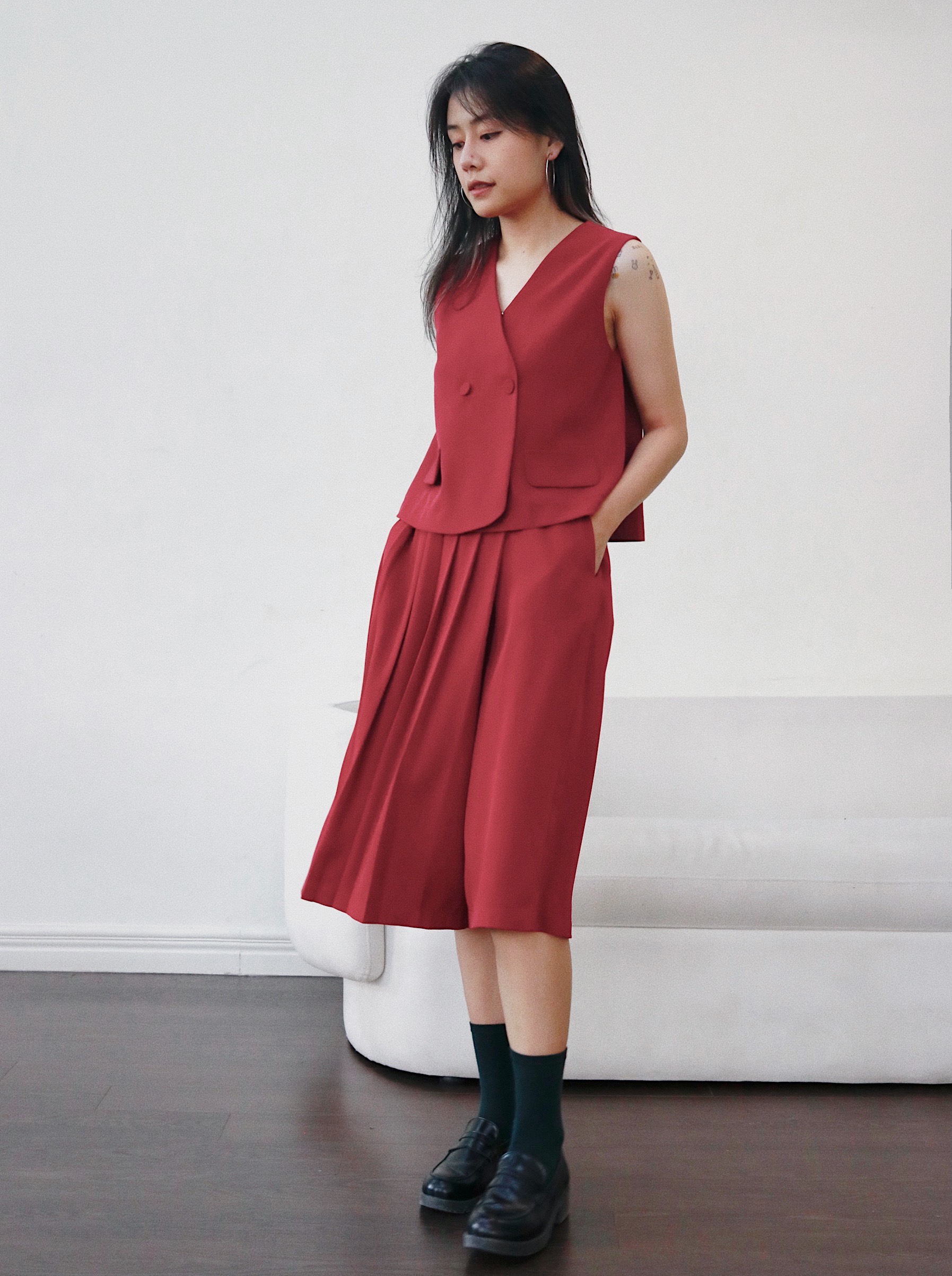 Chicka Chicka - Áo Gile top - Red