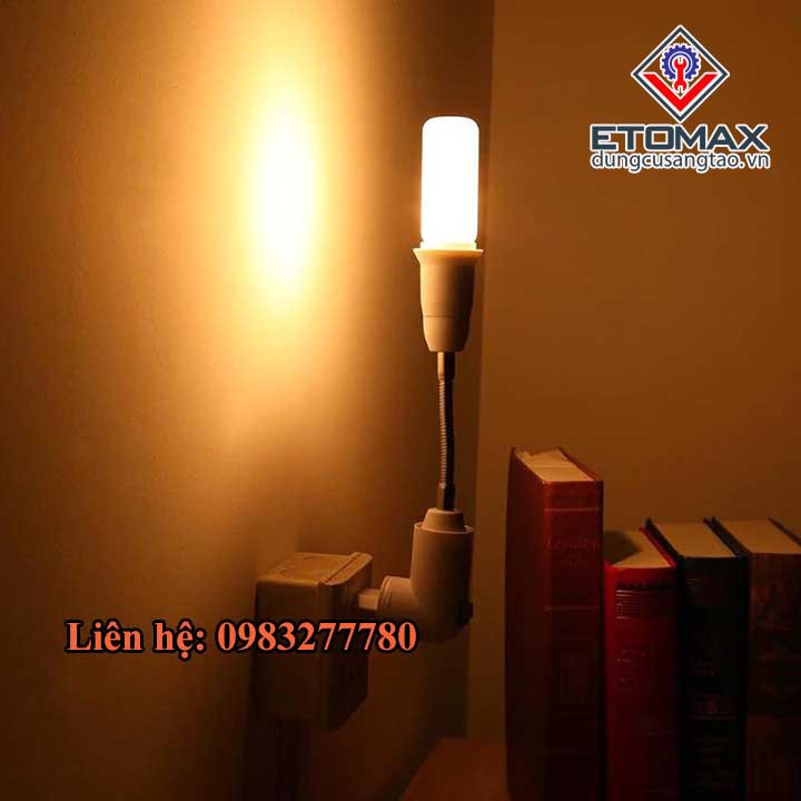 [HOT] Đui Đèn Nối Dài Dây Uốn E27 Loại 20cm [HÀNG LOẠI 1]
