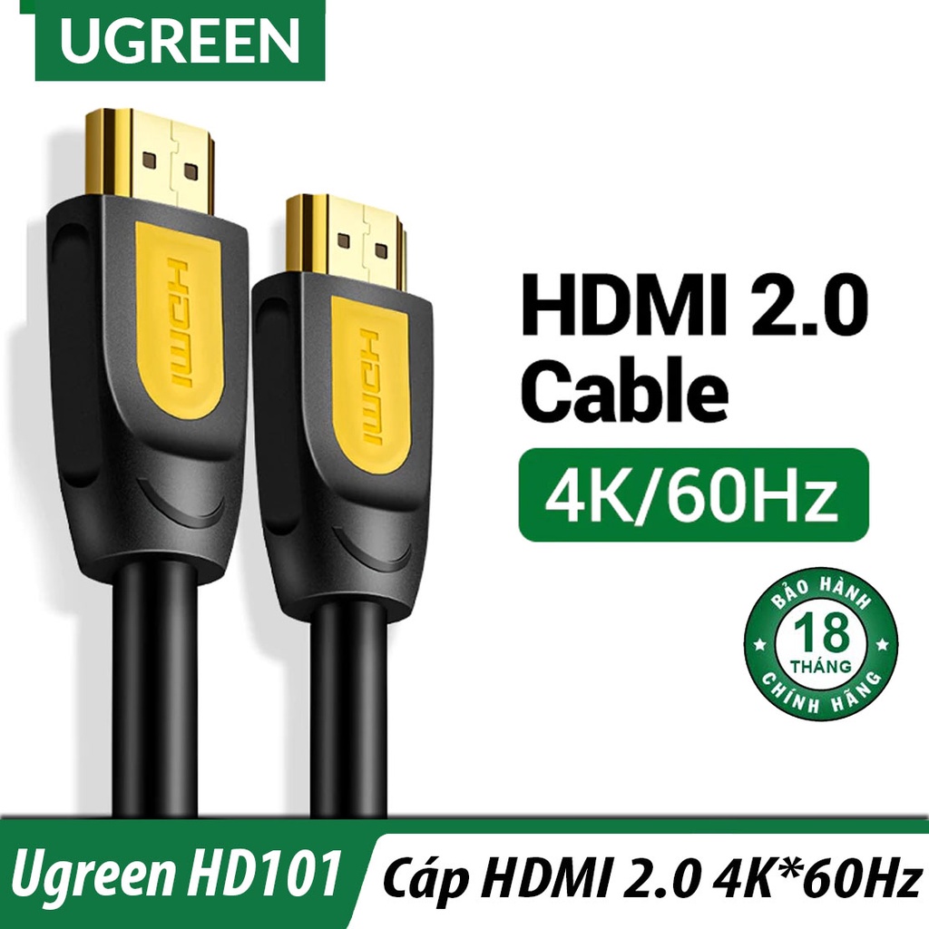 Cáp hdmi 2m hỗ trợ 3d full hd 4kx2k ugreen 10129 cao cấp