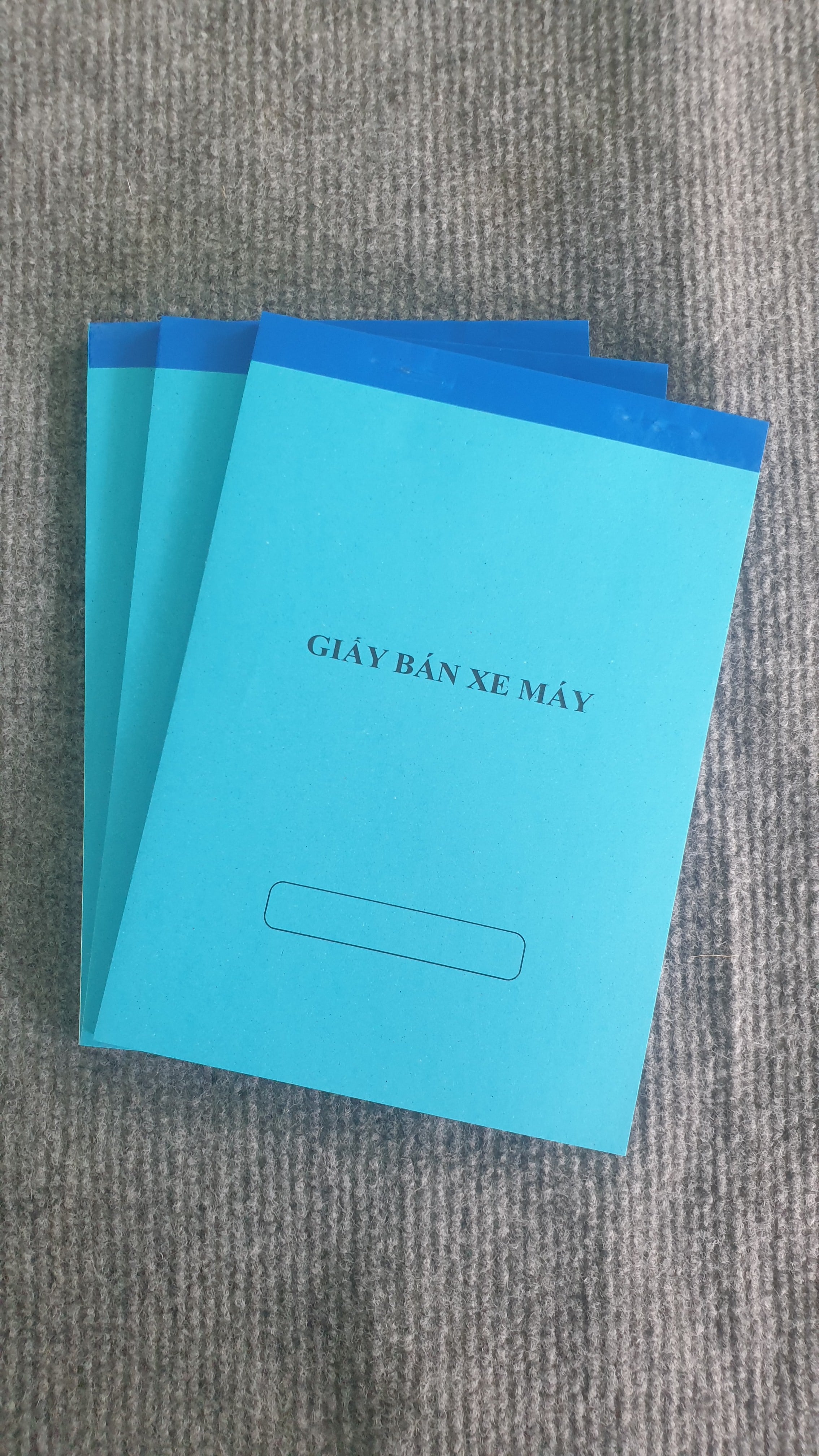 Giấy mua bán xe máy (03 quyển)