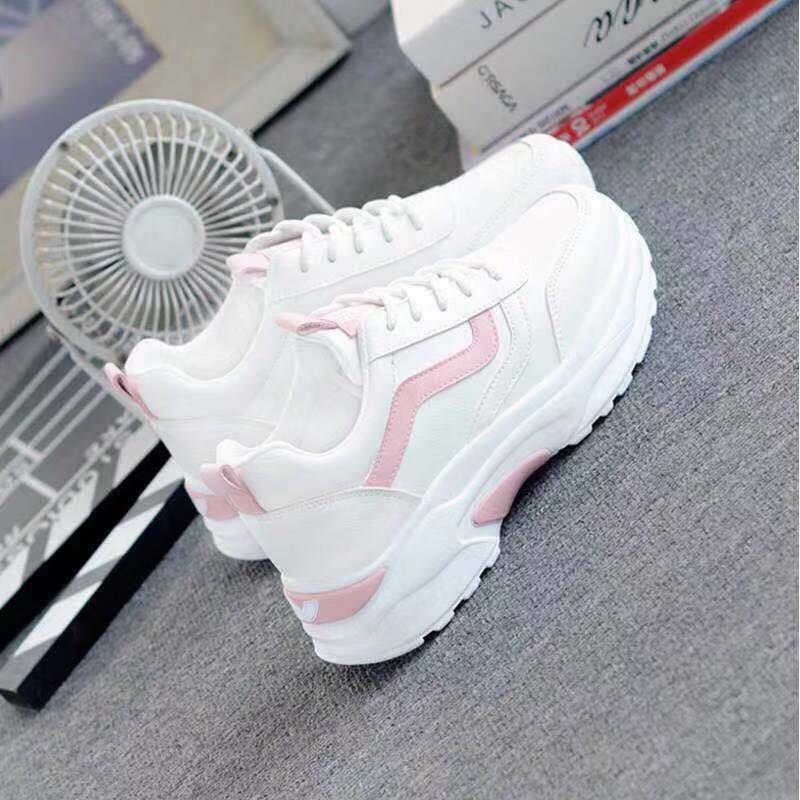 Giày nữ đế độn cao 2 sọc hottren