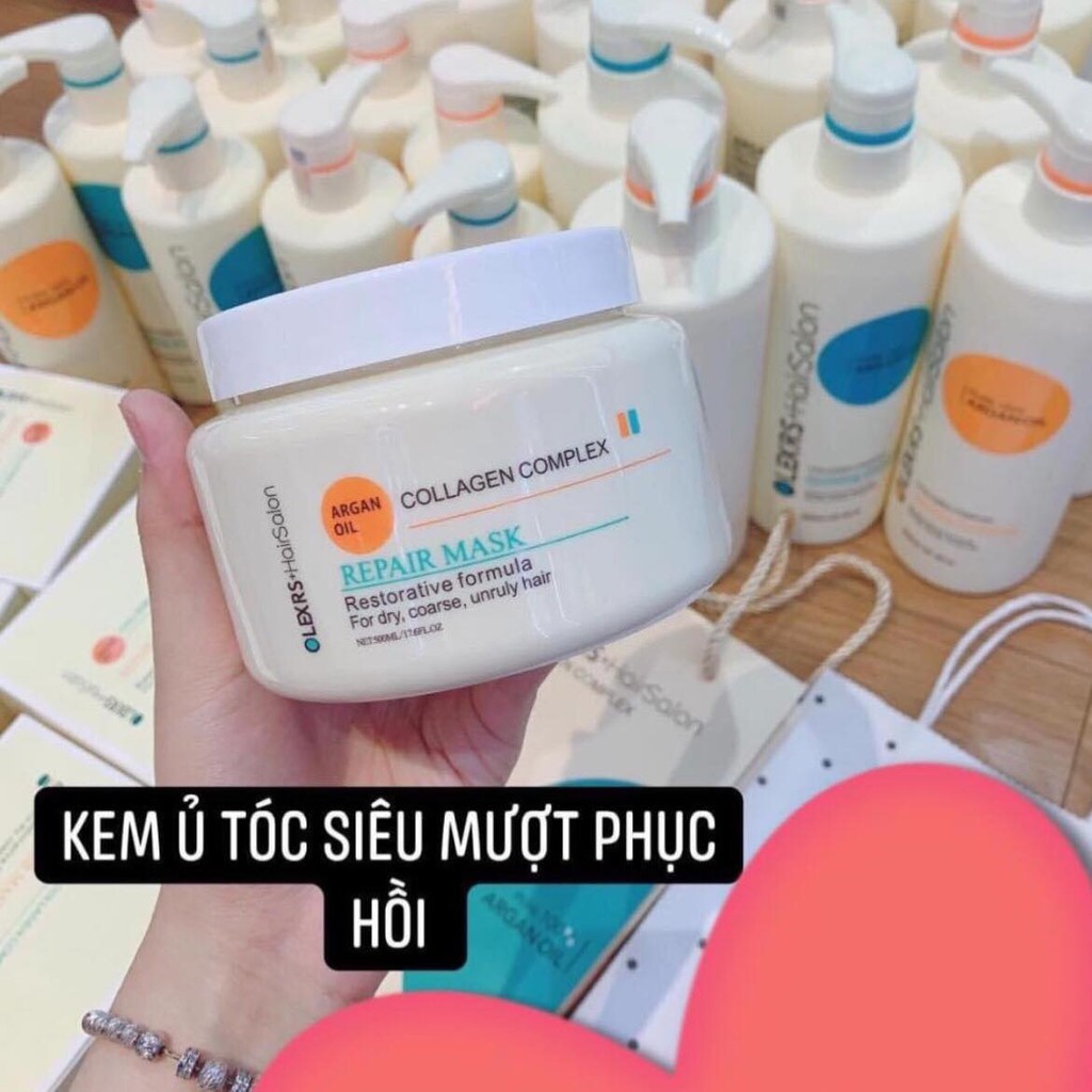 Kem Ủ Tóc Olexrs Collagen Anh 500ml phục hồi tóc, chống gãy rụng, tóc nhuộm