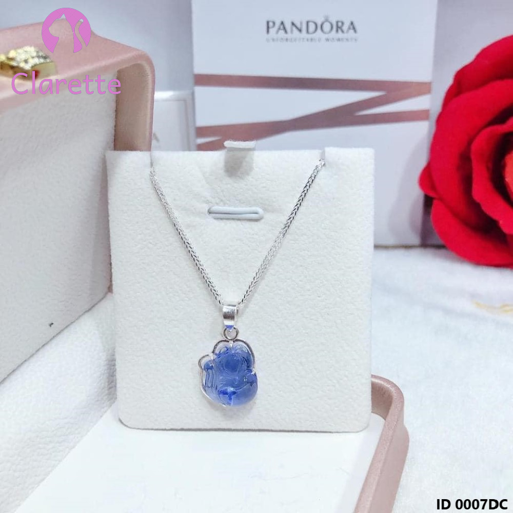 Dây chuyền bạc mặt hồ ly đá phong thủy Clarette 0007DC