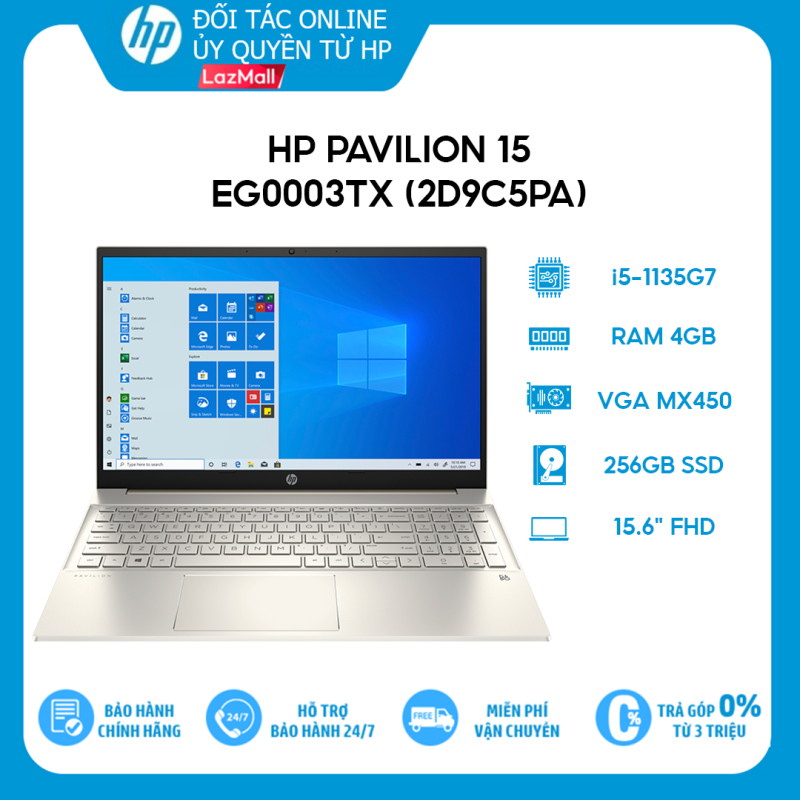 Bảng giá [VOUCHER 3 TRIỆU] Laptop HP Pavilion 15-eg0003TX (2D9C5PA) (i5-1135G7 | 4GB | 256GB | VGA MX450 2GB | 15.6 FHD | Win 10 + Office) Phong Vũ