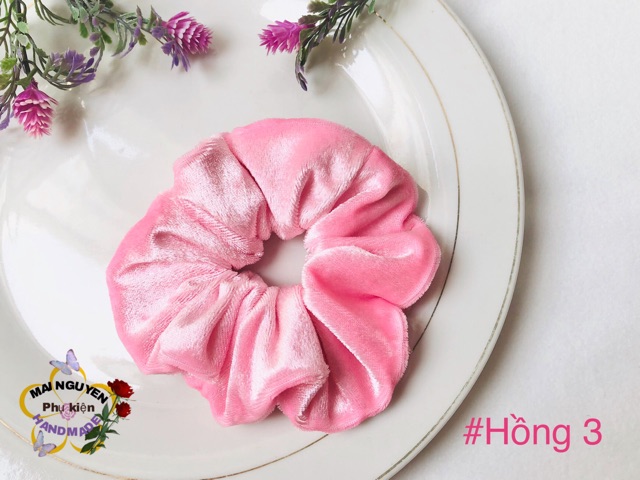 [HCM]scrunchie dây cột tóc vải nhung mịn lắm ạh