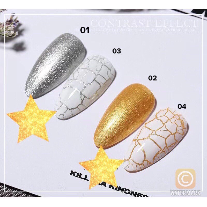 Sơn Gel Nứt B281 Cao Cấp , Sơn Nứt Trắng , Đen chai 15ml