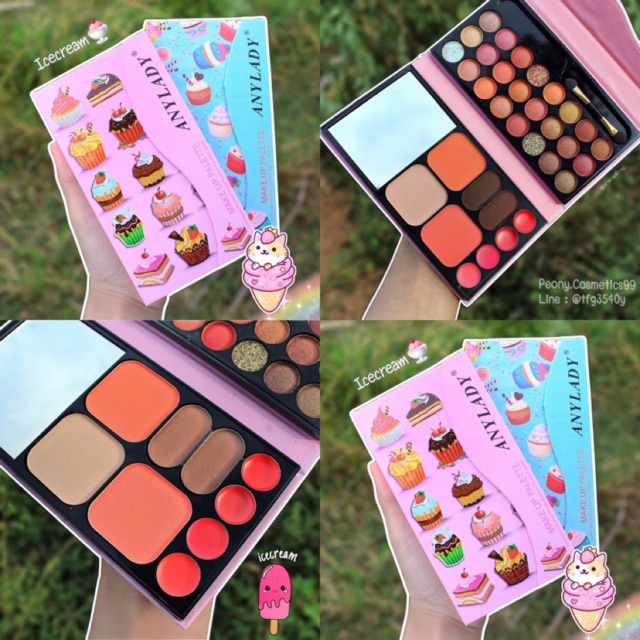 bảng phấn mắt bóp Eyeshadow Makeup Anylady