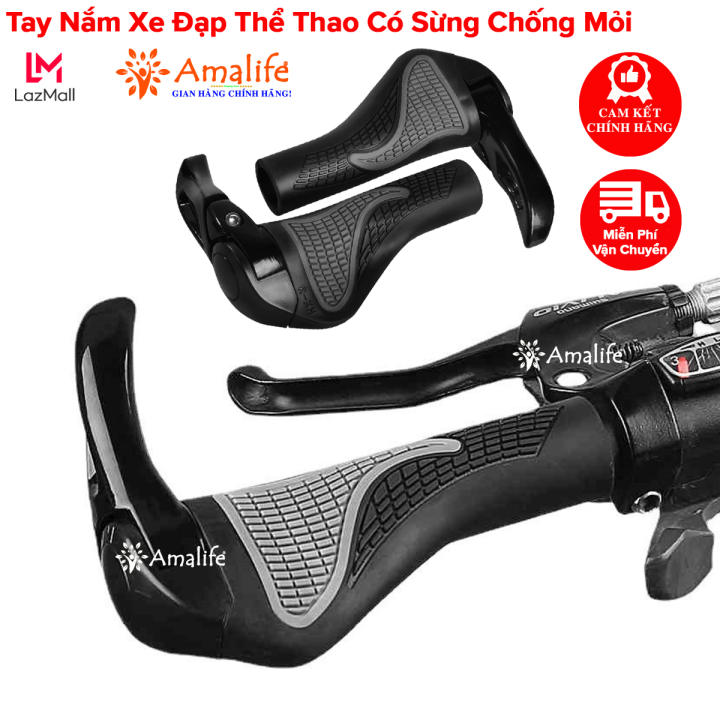 Tay Nắm Ghi Đông Xe Đạp Thể Thao Có Sừng Chống Mỏi, Trơn Tay – Cần Lái Xa Gắn Gi Đông Xe Đạp Chính Hãng Amalife
