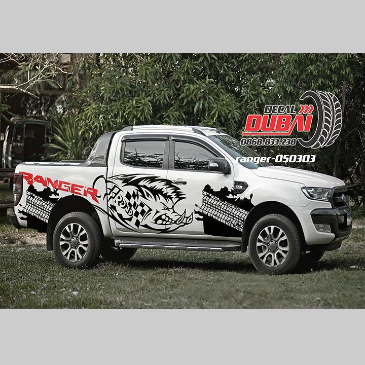 Tem dán sườn xe ford ranger