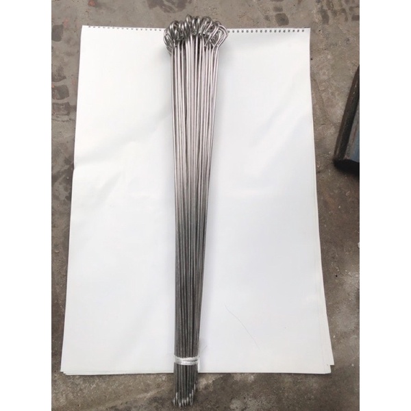 Xiên nướng thịt - que xiên thịt nướng inox dài 70cm
