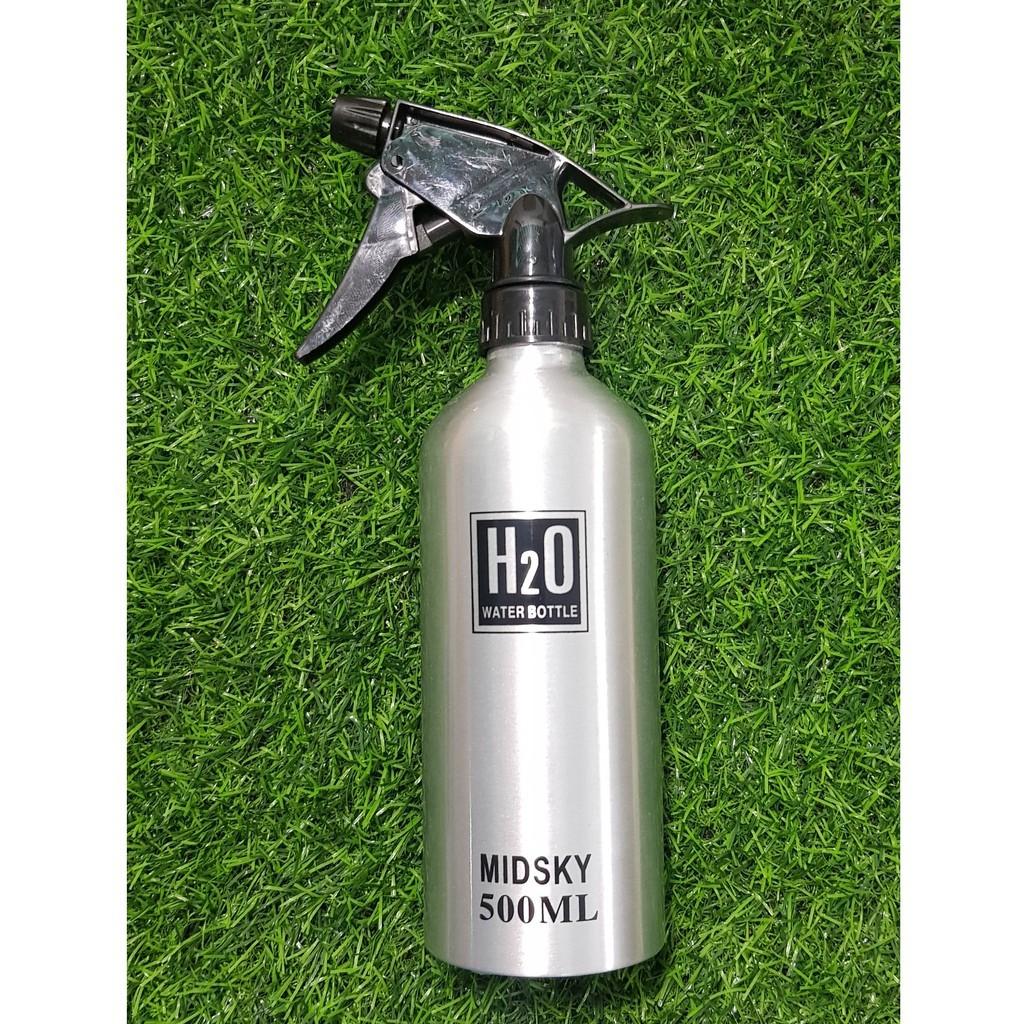 [HCM]Bình xịt nước bằng nhôm H2O 500ml