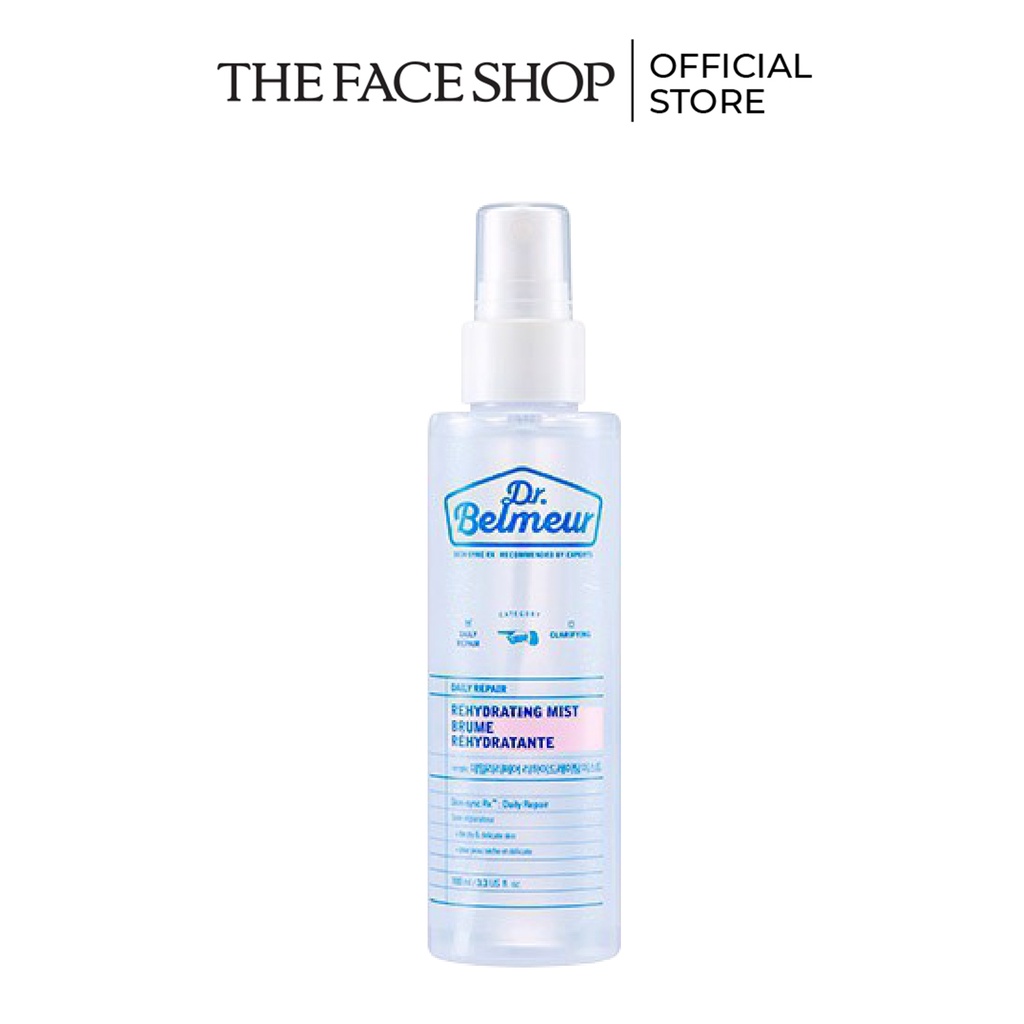 Combo 2 Xịt Khoáng Phục Hồi TheFaceShop Dr. Belmeur Daily Repair Rehydrating Mist 100ml