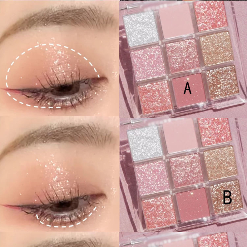 9 Colors Eyeshadow Palette waterproof eyeshadow makeup