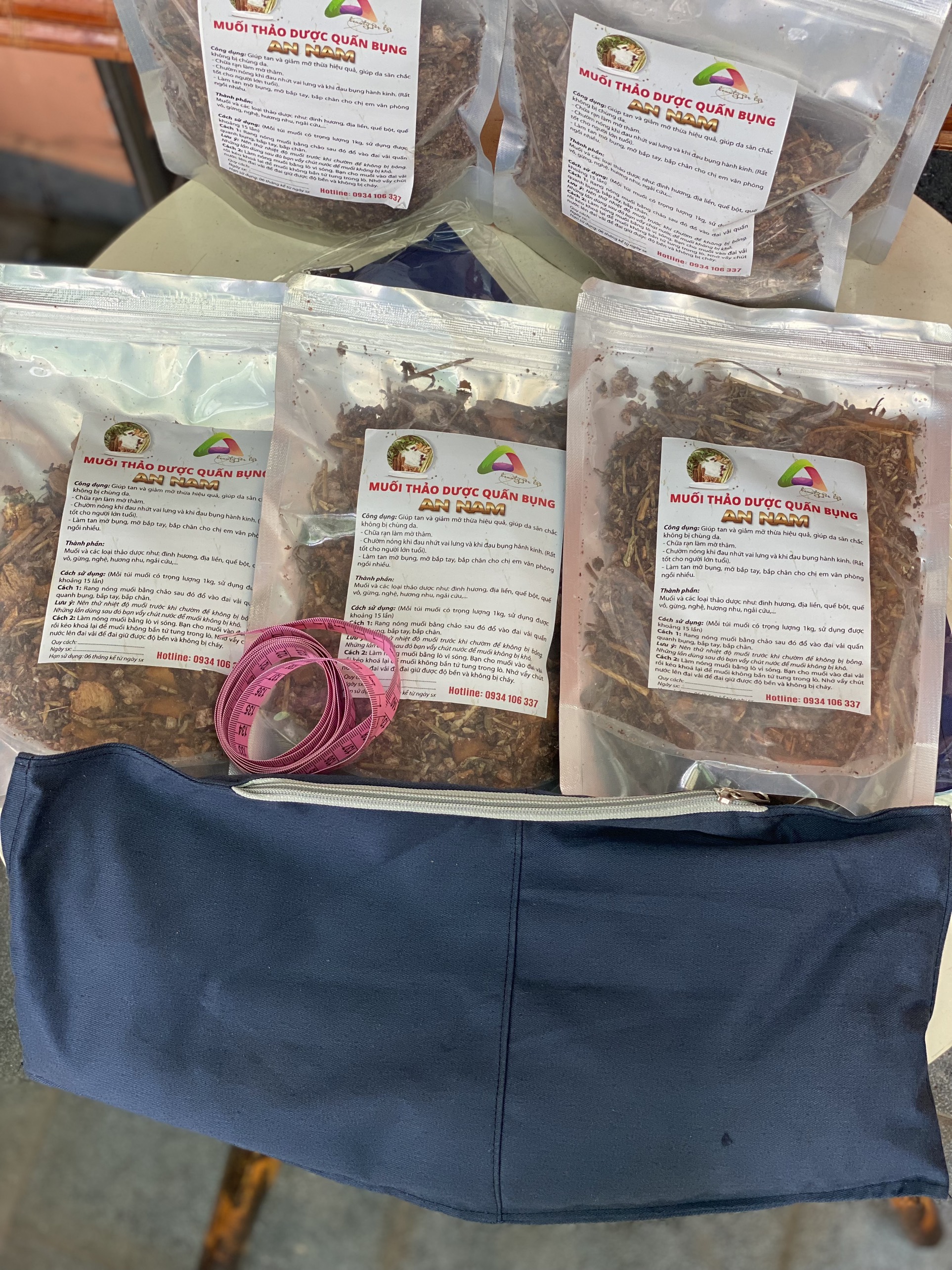 [SALE] COMBO 5 GÓI MUỐI THẢO DƯỢC ( TẶNG ĐAI CHƯỜM MUỐI)