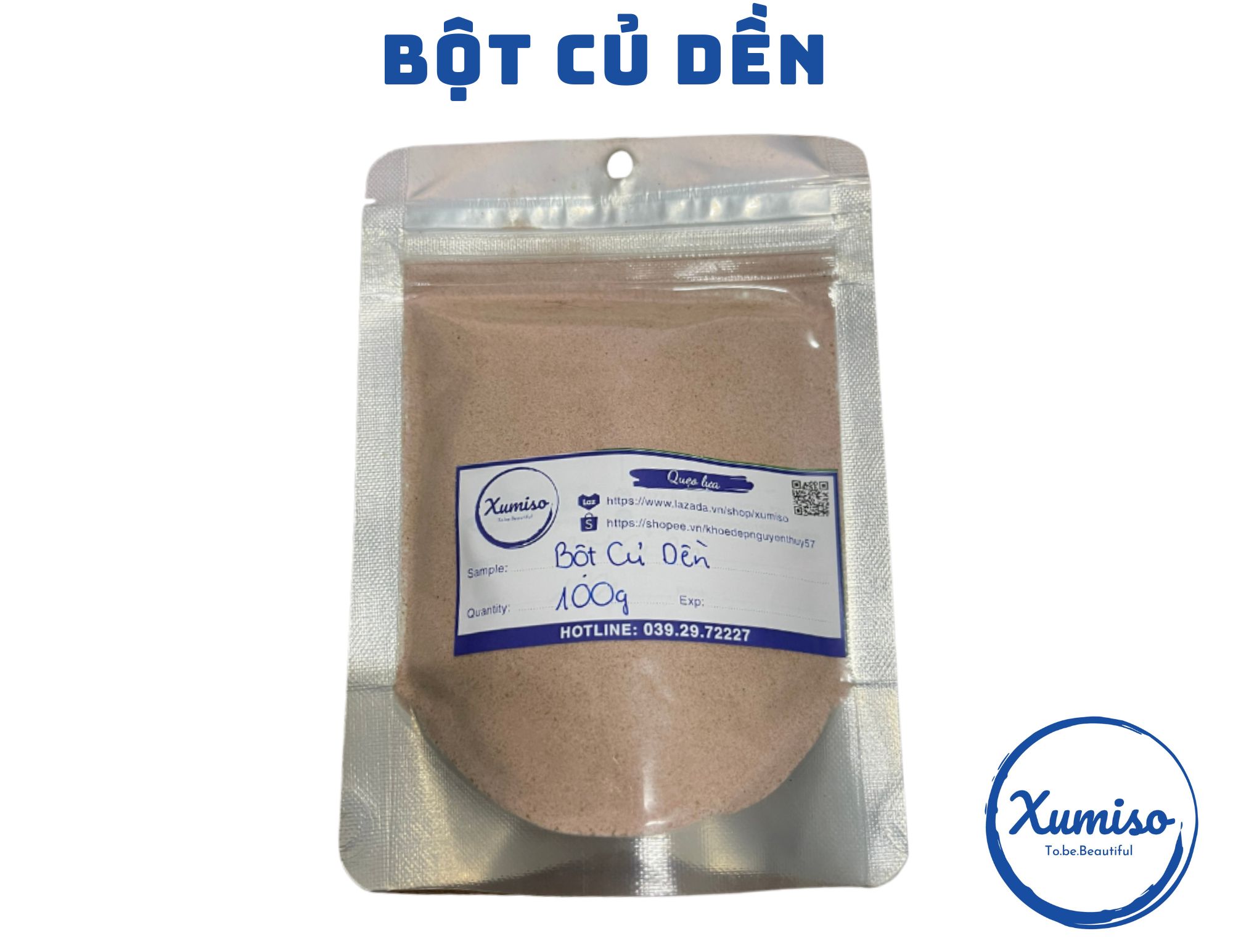 Bột củ dền - nguyên liệu mỹ phẩm - xumiso - 100g