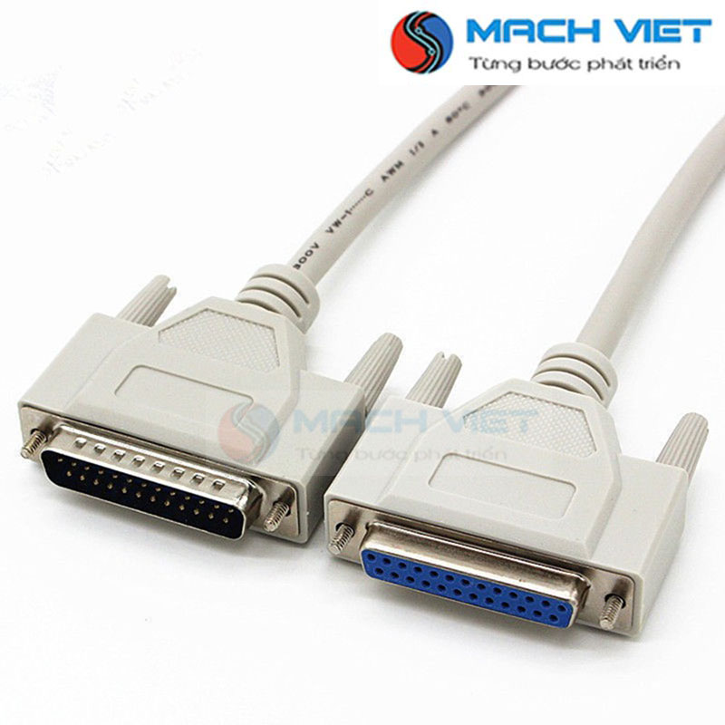 Cáp LPT DB25 2 đầu đực - cái (25 chân) dài 1.5 mét