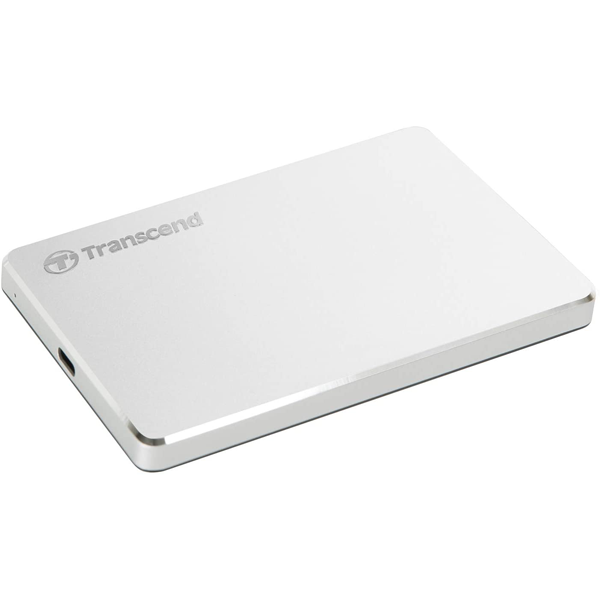 2Tb Transcend C3S Extra Slim External Hard Drive (Ts2Tsj25C3S) Genuine Silver