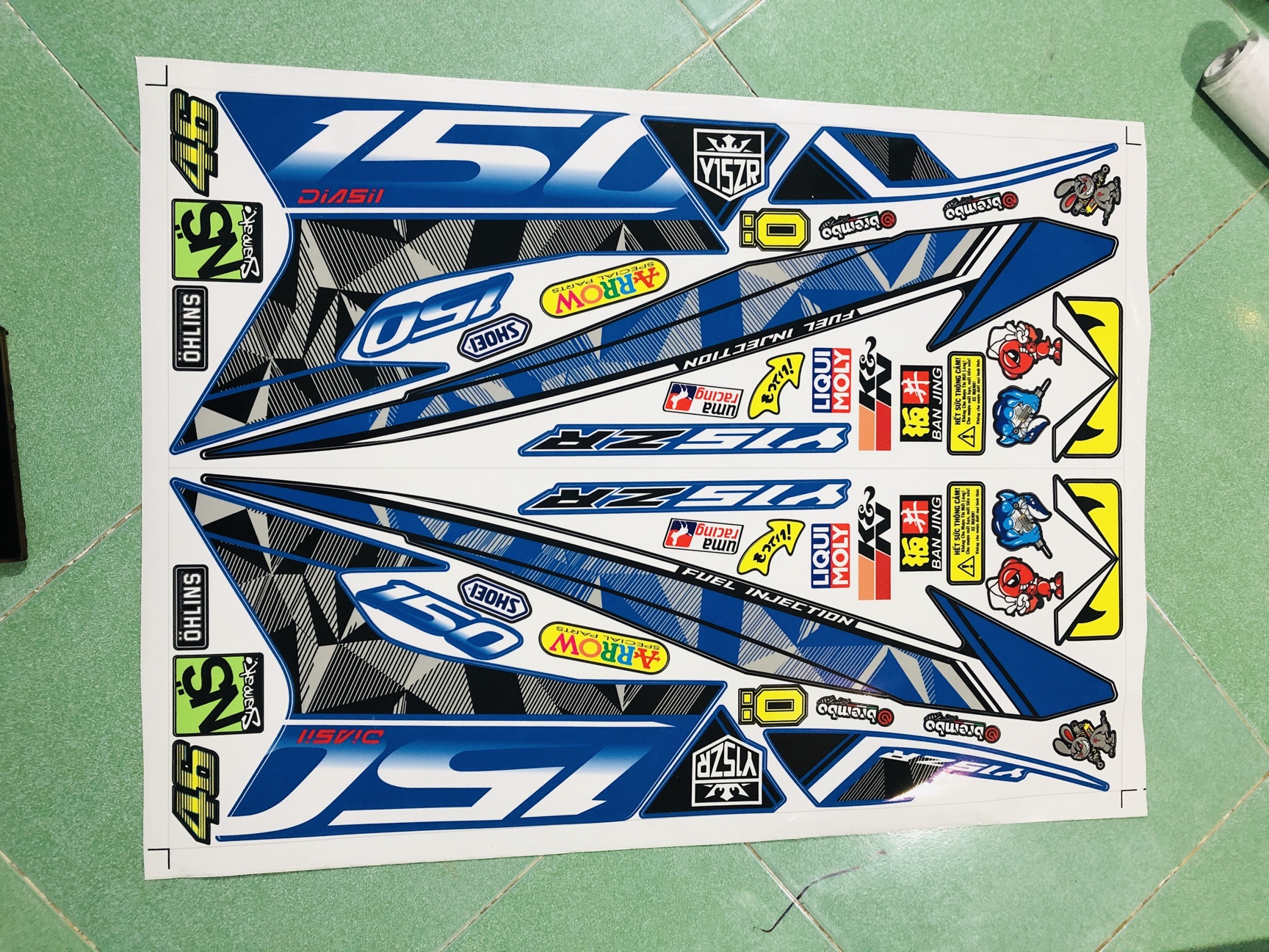 Tem RỜI EXCITER 150 RC 2019 XANH ĐEN